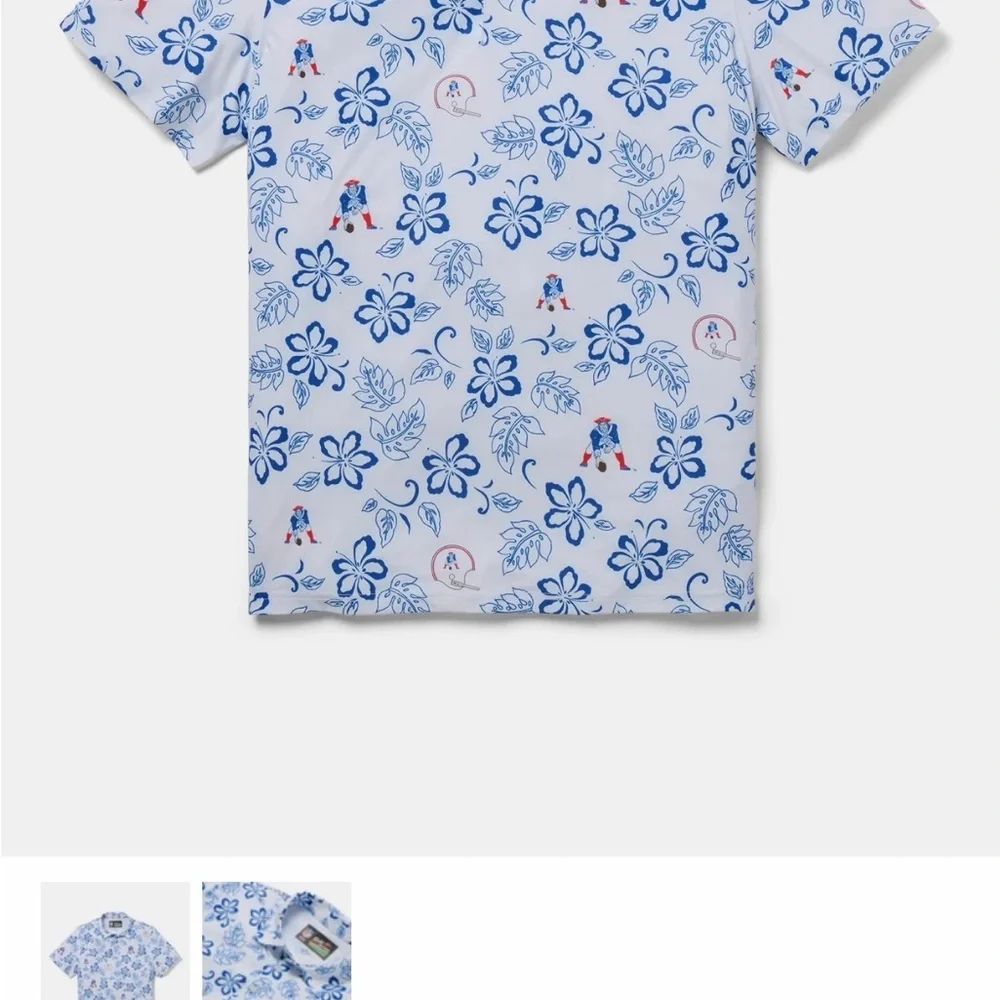 reyn spooner White & Blue Floral NFL Polo - Picture 2 of 5